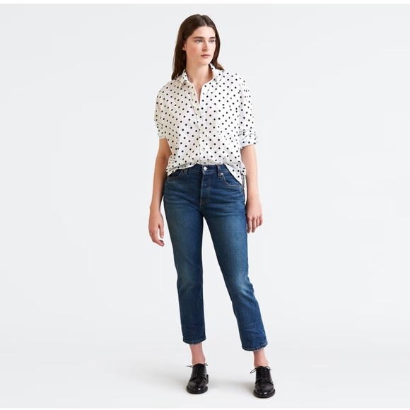 Levi’s 501 High Waist Button Fly Cropped Jeans - Picture 1 of 8